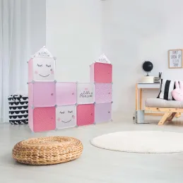 Rangement enfant 2 cubes mobulables 30x30 cm