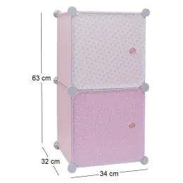 Rangement enfant 2 cubes mobulables 30x30 cm