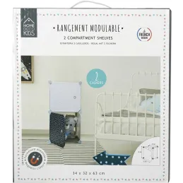 Rangement enfant 2 cubes mobulables 30x30 cm