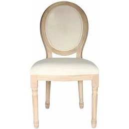 Chaise en bois patiné et canage Eléonore