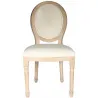 Chaise en bois patiné et canage Eléonore