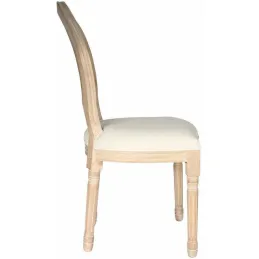 Chaise en bois patiné et canage Eléonore