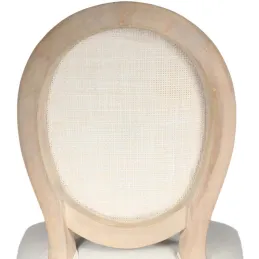 Chaise en bois patiné et canage Eléonore