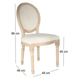 Chaise en bois patiné et canage Eléonore