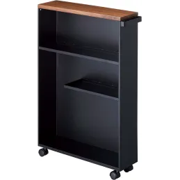 Etagère de toilette sur roulettes métal et bois  Slim