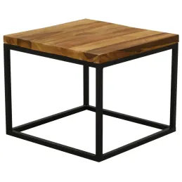 Tables basses modulables en bois recyclé et métal LOFT (Lot de 3)