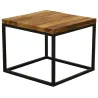 Tables basses modulables en bois recyclé et métal LOFT (Lot de 3)