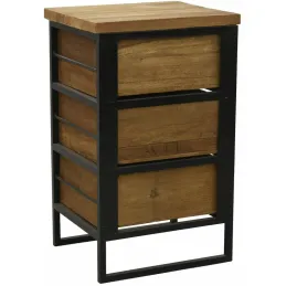 Commode en bois recyclé et métal LOFT