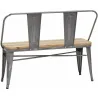 Banc industriel en acier brossé
