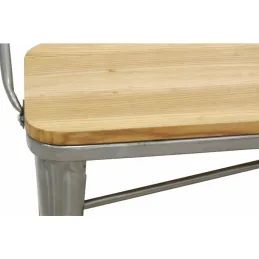 Banc industriel en acier brossé