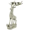 Cerf porte-bougies aluminium