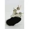 Cerf porte-bougies aluminium