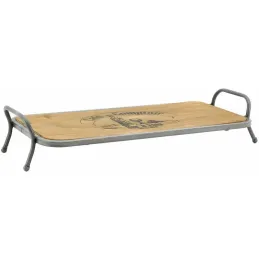 Plateau bois sur pieds en métal