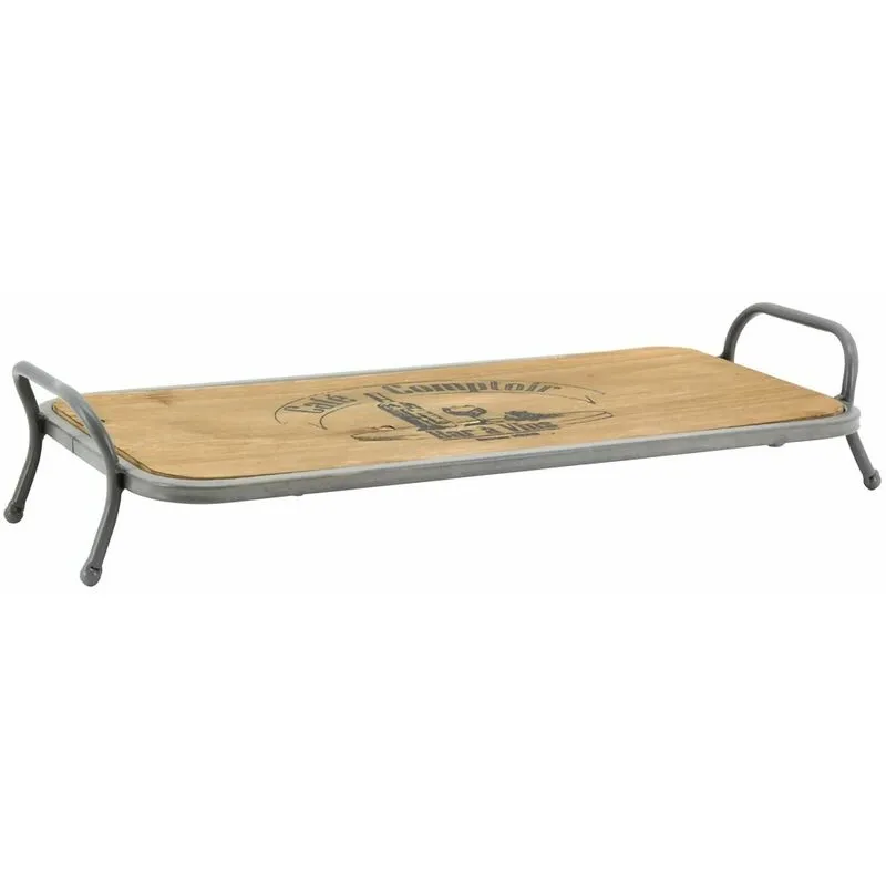 Plateau bois sur pieds en métal