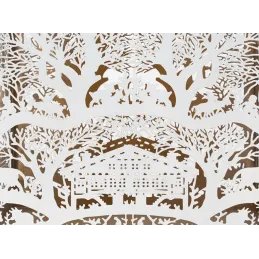 Lanterne rectangulaire en métal blanc