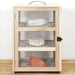 Garde manger en bois Réserves gourmandes 3 niveaux