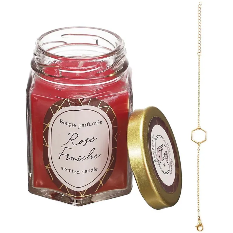 Bougie parfumée en bocal avec bijou surprise