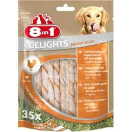 Sachet 35 sticks pour chien garnis de poulet Delights