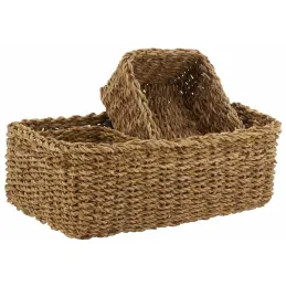 Ensemble de corbeilles de rangement en jonc (Lot de 7)