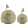 Coffres poire en jonc de mer (Lot de 2)