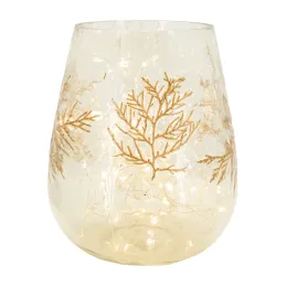 Photophore en verre Fougère