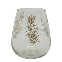 Photophore en verre Fougère