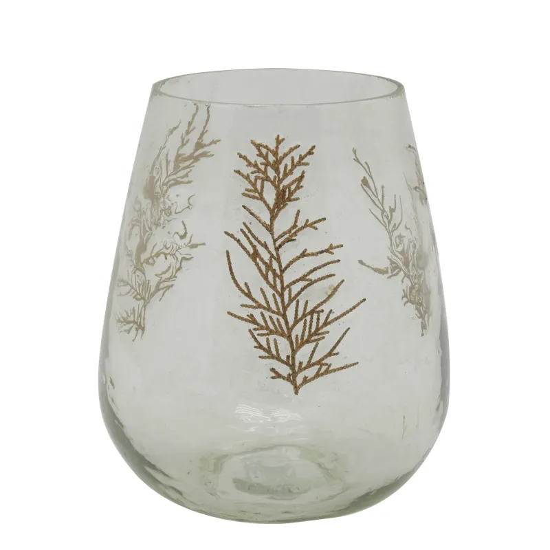 Photophore en verre Fougère