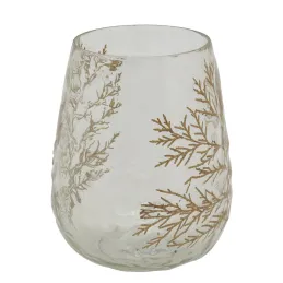 Photophore en verre Fougère