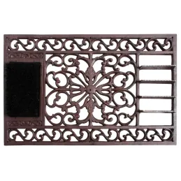 Paillasson en fonte brosse et grattoir
