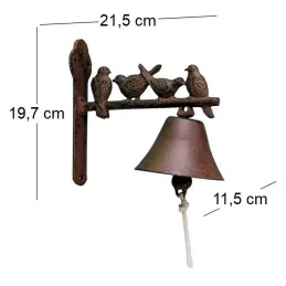 Cloche de jardin en fonte 4 oiseaux