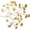 Décoration murale en métal doré Ginko