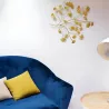 Décoration murale en métal doré Ginko
