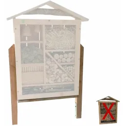 Pieds et platines pour hôtel à insectes géant