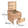 Composteur de jardin en bois Douglas du Morvan PEFC