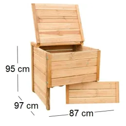 Composteur de jardin en bois Douglas du Morvan PEFC