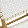 Fauteuil design en teck et nylon tressé