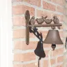Cloche de jardin en fonte 4 oiseaux