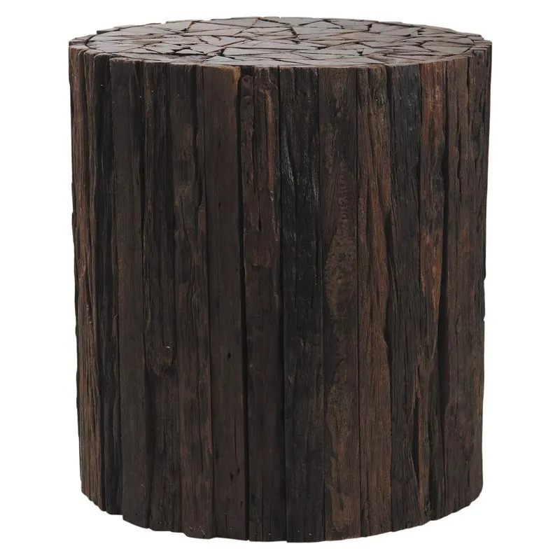 Tabouret rondin de bois