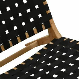 Fauteuil design en teck et nylon tressé