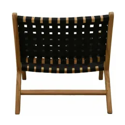 Fauteuil design en teck et nylon tressé