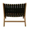 Fauteuil design en teck et nylon tressé