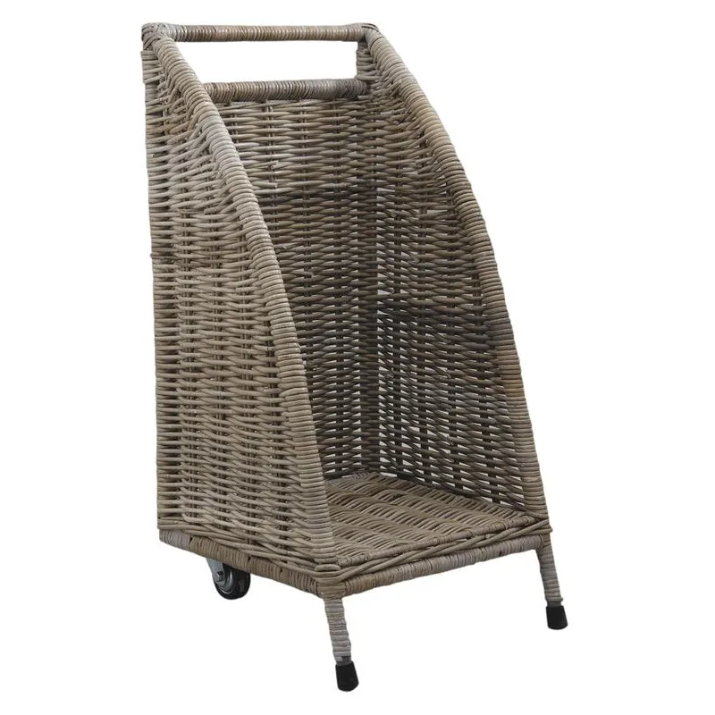 Chariot à buches à roulettes