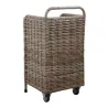 Panier à buches à roulettes