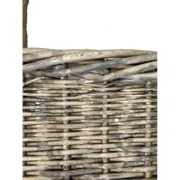 Chariot à bûches en osier