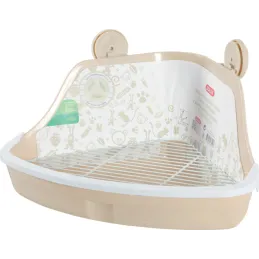 Maison de toilettes d'angle pour rongeurs 32x25 cm
