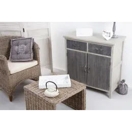 Fauteuil poelet gris Ara
