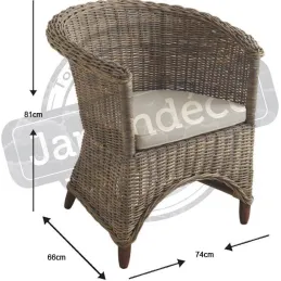 Fauteuil poelet gris Ara