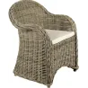 Fauteuil gris en poelet Arthur