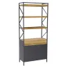 Etagère en pin et métal 2 tiroirs