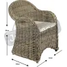 Fauteuil gris en poelet Arthur